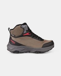 Uniseksowe wysokie buty trekkingowe Kilpi PINUT HIGH WP-U. Brązowe trekkingi Kilpi, bez wzorów, bez zapięcia. Za 370.41 zł.