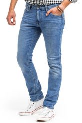 LEE LUKE MĘSKIE SPODNIE JEANSOWE MIST INDIGO L719MWLU 112322404. Niebieskie spodnie materiałowe Lee, na co dzień, l, bez wzorów, z bawełny, eleganckie. Za 229.99 zł.
