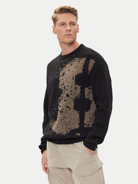 G-Star Raw Sweter Sprayed 89 D27772-D488 Czarny Relaxed Fit. Czarne swetry rozpinane G-Star Raw, m, bez wzorów, z bawełny, bez kołnierzyka, bez ramiączek. Za 359.99 zł.