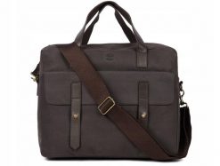 Miejska skórzana torba podróżna na ramię Timberland Briefcase. Brązowe torby na ramię Timberland, bez wzorów, z materiału, na ramię, bez dodatków. Za 379.00 zł.