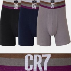 BOKSERKI MĘSKIE CRISTIANO RONALDO CR7 3-PAK XL. Bokserki CR7 Cristiano Ronaldo, m, bez wzorów, z bawełny. Za 114.18 zł.