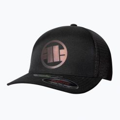 Czapka z daszkiem Pitbull Mesh Full Cap Logo Iridescent Flexfit. Czarne czapki z daszkiem PITBULL, bez wzorów, z bawełny. Za 159.99 zł.
