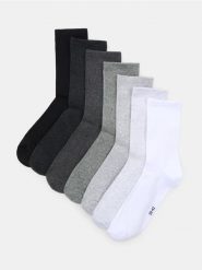 Długie skarpetki OEKO-TEX 7 pack - wielobarwny. Skarpety Sinsay, bez wzorów. Za 22.99 zł.