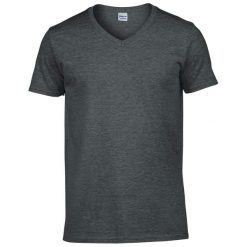 Męska Koszulka Krótki Rękaw Soft Style. Szare bluzki z długim rękawem GILDAN, m, bez wzorów, bez kołnierzyka, bez ramiączek. Za 36.99 zł.