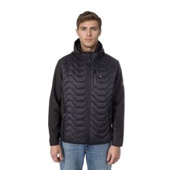 Męska kurtka hybrydowa Aulp CLINT. Czarne kurtki Aulp, m, bez wzorów, bez kaptura. Za 459.99 zł.