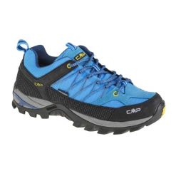 Męskie Buty Sportowe Rigel Low. Niebieskie buty turystyczne CMP, bez wzorów, z gumy, bez zapięcia, trekkingowe. Za 616.99 zł.