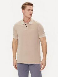 Boss Polo Prime 50507813 Beżowy Regular Fit. Brązowe koszulki polo Boss, m, bez wzorów, z bawełny, bez kołnierzyka, bez ramiączek. Za 249.99 zł.