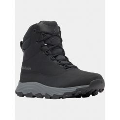 Moonboots Męskie Columbia Expeditionist Protect Omni-Heat. Czarne buty trekkingowe Columbia, na zimę, bez wzorów, bez zapięcia. W wyprzedaży za 594.15 zł.