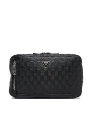 Guess Nerka HMTODE P5221 Czarny. Czarne saszetki i nerki Guess, z aplikacjami, ze skóry. Za 269.99 zł.