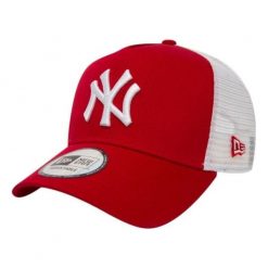 Czapka z daszkiem New Era MLB New York Yankees Trucker Czerwona - 11588488. Czerwone czapki z daszkiem New Era, bez wzorów, z bawełny. Za 109.00 zł.