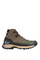 Buty trekkingowe wysokie męskie Puez Leather Mid Ptx. Brązowe buty turystyczne Salewa, bez wzorów, z nubiku, bez zapięcia, trekkingowe. Za 875.50 zł.