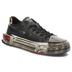 Czarne Sneakersy John Doubare Męskie Skórzane Buty. Czarne buty sportowe casual John Doubare, bez wzorów, ze skóry, bez zapięcia. Za 599.00 zł.