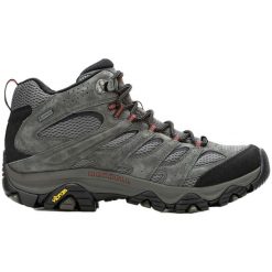 Buty turystyczne męskie Merrell Moab 3 Mid GTX. Szare buty turystyczne Merrell, bez wzorów, z gore-texu, bez zapięcia, wspinaczkowe, gore-tex. Za 749.00 zł.