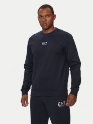 EA7 Emporio Armani Bluza 8NPM30 PJVRZ 0562 Granatowy Regular Fit. Niebieskie bluzy EA7 Emporio Armani, l, bez wzorów, z bawełny, bez kaptura. Za 229.99 zł.