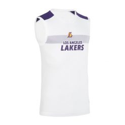 Podkoszulek do koszykówki bez rękawów unisex NBA Tarmak UT500 Los Angeles Lakers. Czarne podkoszulki TARMAK, xs, bez wzorów, z elastanu, bez ramiączek. Za 99.99 zł.