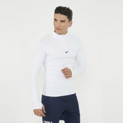 Koszulka termiczna treningowa IRONBOY TURBO. Białe bielizna termoaktywna Legea, m, bez wzorów, ze skóry, bez ramiączek. W wyprzedaży za 96.00 zł.