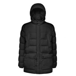 Kurtka GEOX M ELVER PARKA Czarny. Czarne kurtki Geox, m, bez wzorów, z puchu, bez kaptura. Za 657.99 zł.