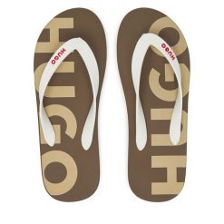 Japonki HUGO. Brązowe japonki Hugo, bez wzorów. Za 199.99 zł.