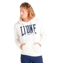 Leone 1947 Apparel Bluzy z kapturem męskie. Białe bluzy LEONE 1947 APPAREL, m, bez wzorów, z bawełny, z kapturem. Za 147.31 zł.