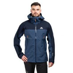 Kurtka trekkingowa męska Saltoro GTX. Niebieskie kurtki MOUNTAIN EQUIPMENT, l, bez wzorów, z gore-texu, bez kaptura. Za 1,649.99 zł.