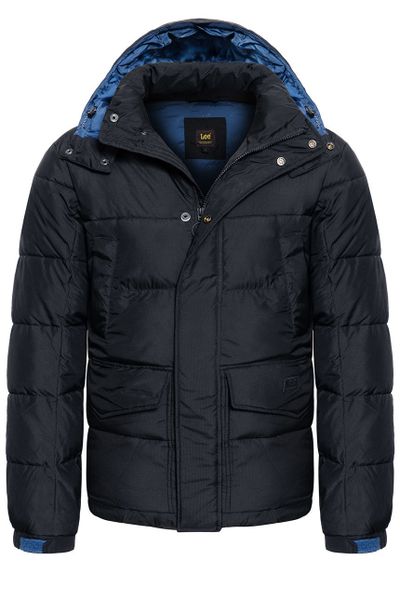 LEE PUFFER JACKET MĘSKA KURTKA ZIMOWA LOGO L87XUM01 112122971. Brązowe kurtki Lee, na zimę, l, bez wzorów, z jeansu, bez kaptura. Za 339.99 zł.