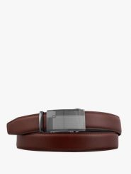 Brązowy pasek męski skórzany. Brązowe paski Ryłko, bez wzorów, z jeansu, eleganckie. Za 129.99 zł.