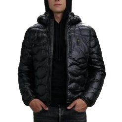 Kurtka BLAUER WAVE Czarny. Czarne kurtki Blauer, bez wzorów, z tkaniny, bez kaptura. Za 1,785.33 zł.