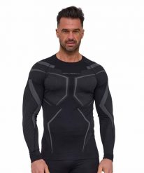 Bluza męska termoaktywna Brubeck DRY. Czarne bielizna termoaktywna Brubeck, l, bez wzorów, z dzianiny, bez ramiączek, do biegania. Za 159.99 zł.