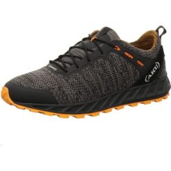 Buty trekkingowe męskie Aku Rapida Air. Czarne buty trekkingowe Aku, bez wzorów, z materiału, bez zapięcia. Za 685.00 zł.