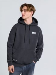 Bluza z nadrukiem na plecach NASA - szary. Szare bluzy bez kaptura Sinsay, l, bez wzorów, bez kaptura. W wyprzedaży za 25.99 zł.