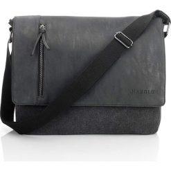 Torba męska na ramię czarna SP-06-BL. Czarne torby na ramię Harold's, bez wzorów, z materiału, na ramię, bez dodatków. Za 179.99 zł.