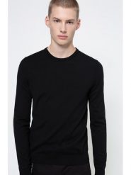 Hugo Sweter San Paolo 2 50435679 Czarny Regular Fit. Czarne swetry rozpinane Hugo, m, bez wzorów, z wełny, bez kołnierzyka, bez ramiączek. Za 629.99 zł.