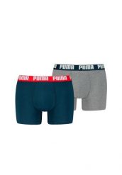 1579 Bokserki męskie 2-pack - niebieskie i szare. Czerwone bokserki Puma, m, bez wzorów, z materiału. Za 94.99 zł.