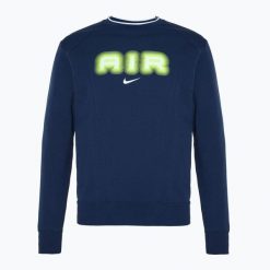Bluza męska Nike Sportstwear Air Crew-Neck. Czarne bluzy Nike, m, bez wzorów, bez kaptura. Za 259.99 zł.