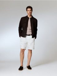 Krótka kurtka z lnem - ciemnobrązowy. Brązowe kurtki Reserved, l, bez wzorów, z bawełny, bez kaptura. Za 299.99 zł.