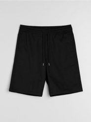 Bawełniane szorty jogger - czarny. Czarne krótkie spodenki sportowe Sinsay, l, bez wzorów, z bawełny. W wyprzedaży za 27.99 zł.