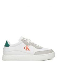 Calvin Klein Jeans Sneakersy Classic Cupsole Mg Nylon Mix YM0YM01304 Biały. Białe buty sportowe casual Calvin Klein Jeans, bez wzorów, z jeansu, bez zapięcia. Za 399.99 zł.