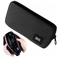 Saszetka rowerowa Rockbros 0,15l na telefon, klucze i portfel. Czarne portfele ROCKBROS, bez wzorów, z materiału. Za 54.99 zł.