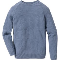 Sweter Slim Fit bonprix matowy niebieski. Swetry nierozpinane marki bonprix. Za 59.99 zł.