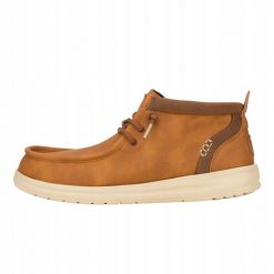 HeyDude Męskie Mokasyny Wally Grip Classic. Brązowe mokasyny Hey dude, bez wzorów, z materiału, bez obcasa, bez zapięcia. Za 289.00 zł.