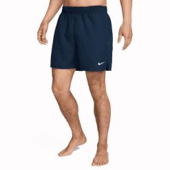 Spodenki krótkie kąpielowe Nike Essential 5. Białe kąpielówki Nike, m, bez wzorów, z materiału, krótkie. Za 121.99 zł.