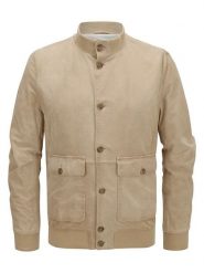 Milestone Skórzana kurtka "Huntsville" w kolorze beżowym rozmiar: 54. Brązowe kurtki Milestone, bez wzorów, ze skóry, bez kaptura. Za 491.99 zł.