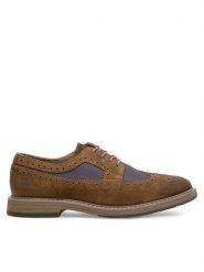 Gino Rossi Półbuty ADAMO-01W MI08 Brązowy. Brązowe eleganckie półbuty Gino Rossi, bez wzorów, z materiału, bez obcasa, bez zapięcia. Za 223.99 zł.