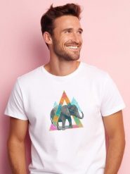 WOOOP Koszulka "Elephant" w kolorze białym rozmiar: L. Białe bezrękawniki Wooop, l, bez wzorów, z bawełny, bez kołnierzyka, bez ramiączek. Za 78.28 zł.