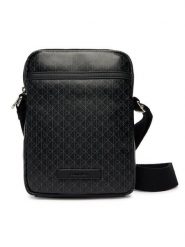 Calvin Klein Saszetka Emblem Aop Coated Slim Reporter LV04D3334G Czarny. Czarne saszetki i nerki CALVIN KLEIN, bez wzorów, ze skóry. Za 369.99 zł.