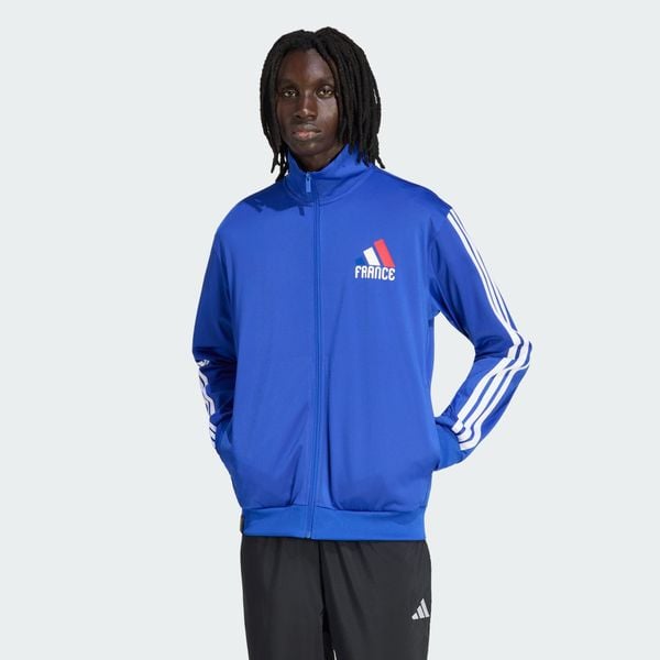 Bluza dresowa Mistrzostwa Świata FIFA 2026 Francja. Niebieskie bluzy bez kaptura Adidas, uniwersalny, bez wzorów, z dresówki, bez kaptura. Za 259.00 zł.