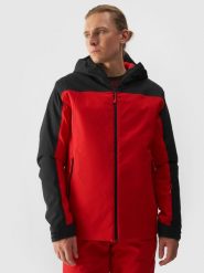 4F Kurtka narciarska membrana 5000 męska - czerwona L. Czerwone kurtki narciarskie i snowboardowe 4F, l, bez wzorów, z poliesteru, narciarskie. Za 349.99 zł.