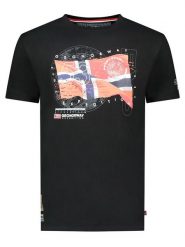 Geographical Norway Koszulka w kolorze czarnym rozmiar: S. Czarne bezrękawniki Geographical Norway, s, bez wzorów, z bawełny, bez kołnierzyka, bez ramiączek. Za 48.62 zł.