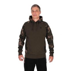 Bluza Z Kapturem Męska Wędkarska Fox Khaki Camo Premium 310 Hoodie. Brązowe bluzy z kapturem FOX, m, bez wzorów, z kapturem. Za 379.50 zł.