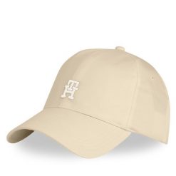 Czapka z daszkiem Tommy Hilfiger. Brązowe czapki z daszkiem Tommy Hilfiger, bez wzorów. Za 139.99 zł.